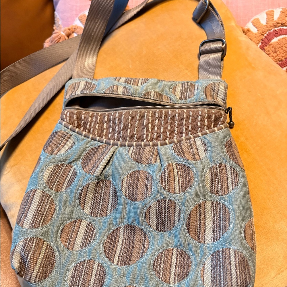 Stylish Blue and Brown Women's Bag